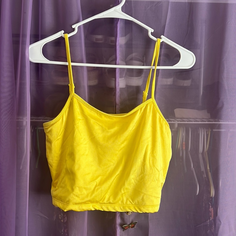 Yellow crop top